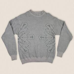 Vintage 90s Sweater Crew Neck‎ Reunion Gray Size Large